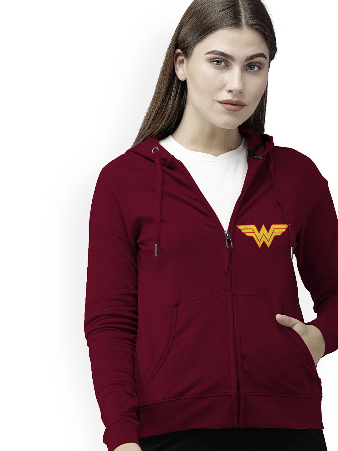 

BAESD Women Longline Sporty Jacket, Maroon