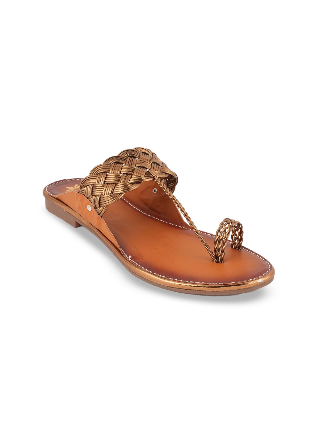 

Style Shoes Women One Toe Flats Flats, Bronze