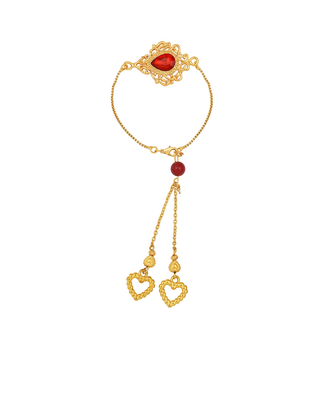 

Mahi Stone Studded Wraparound Lumba Rakhi With Roli Chawal, Gold