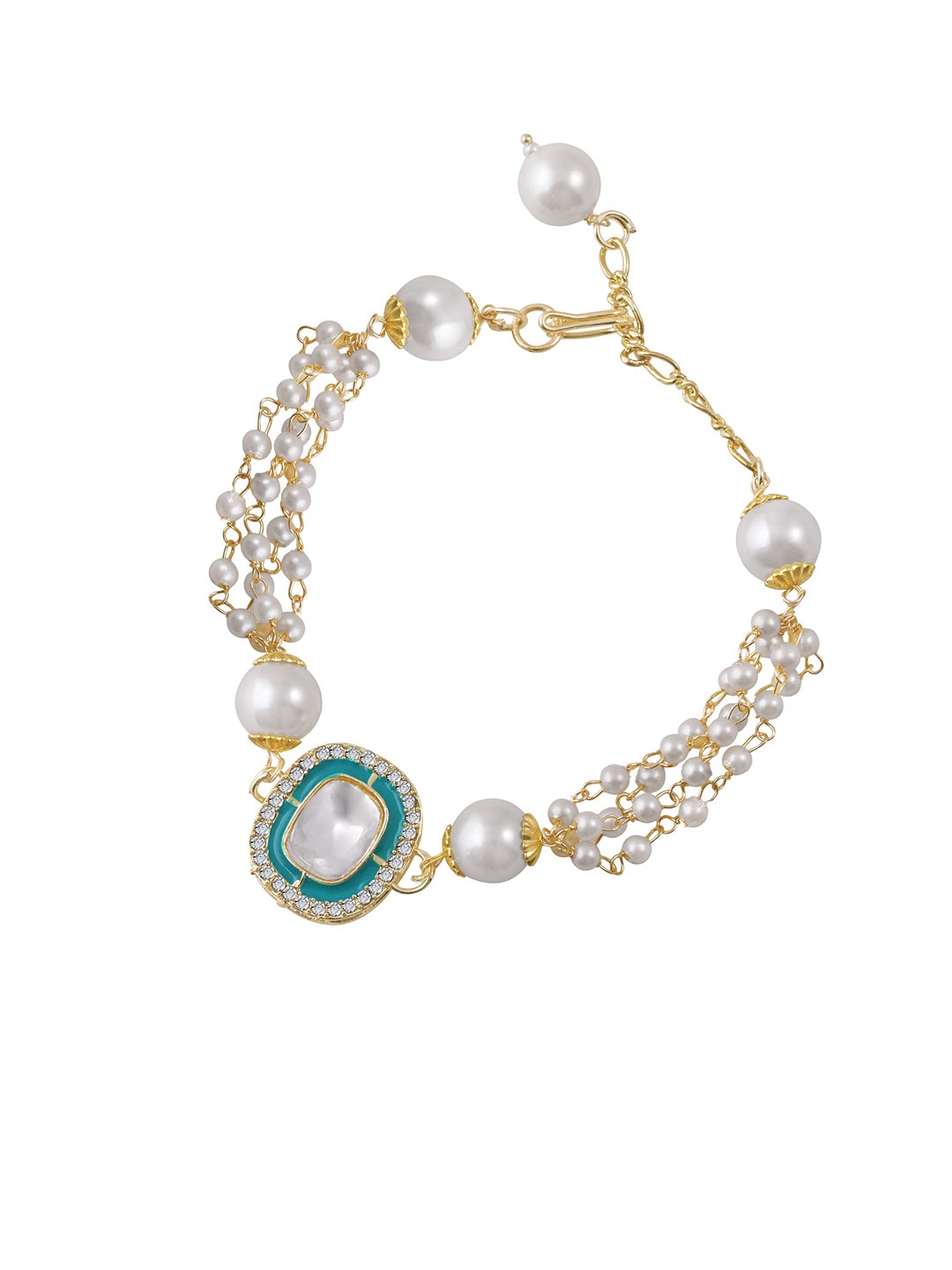 

Mahi Kundan Studded Wraparound Lumba Rakhi, Gold