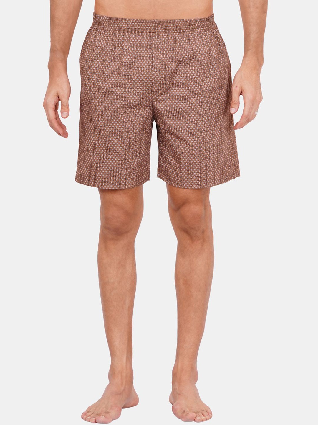 

Fleurt Printed Cotton Boxer Fleurt-Boxer-02-BR-S, Brown