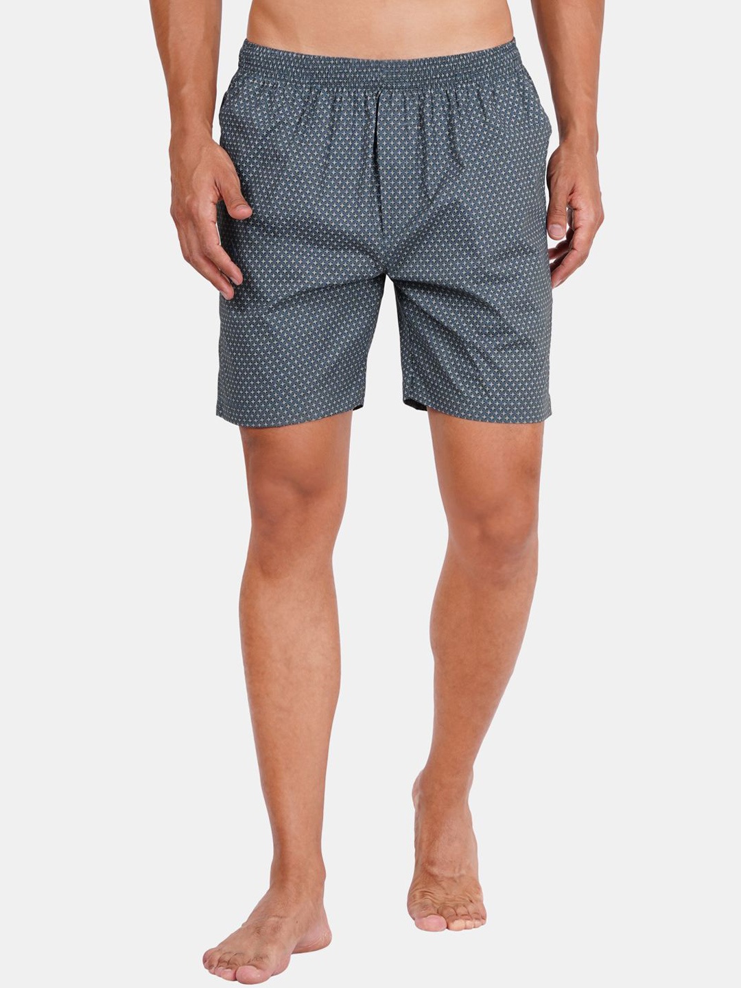 

Fleurt Men Printed Cotton Boxer Fleurt, Green