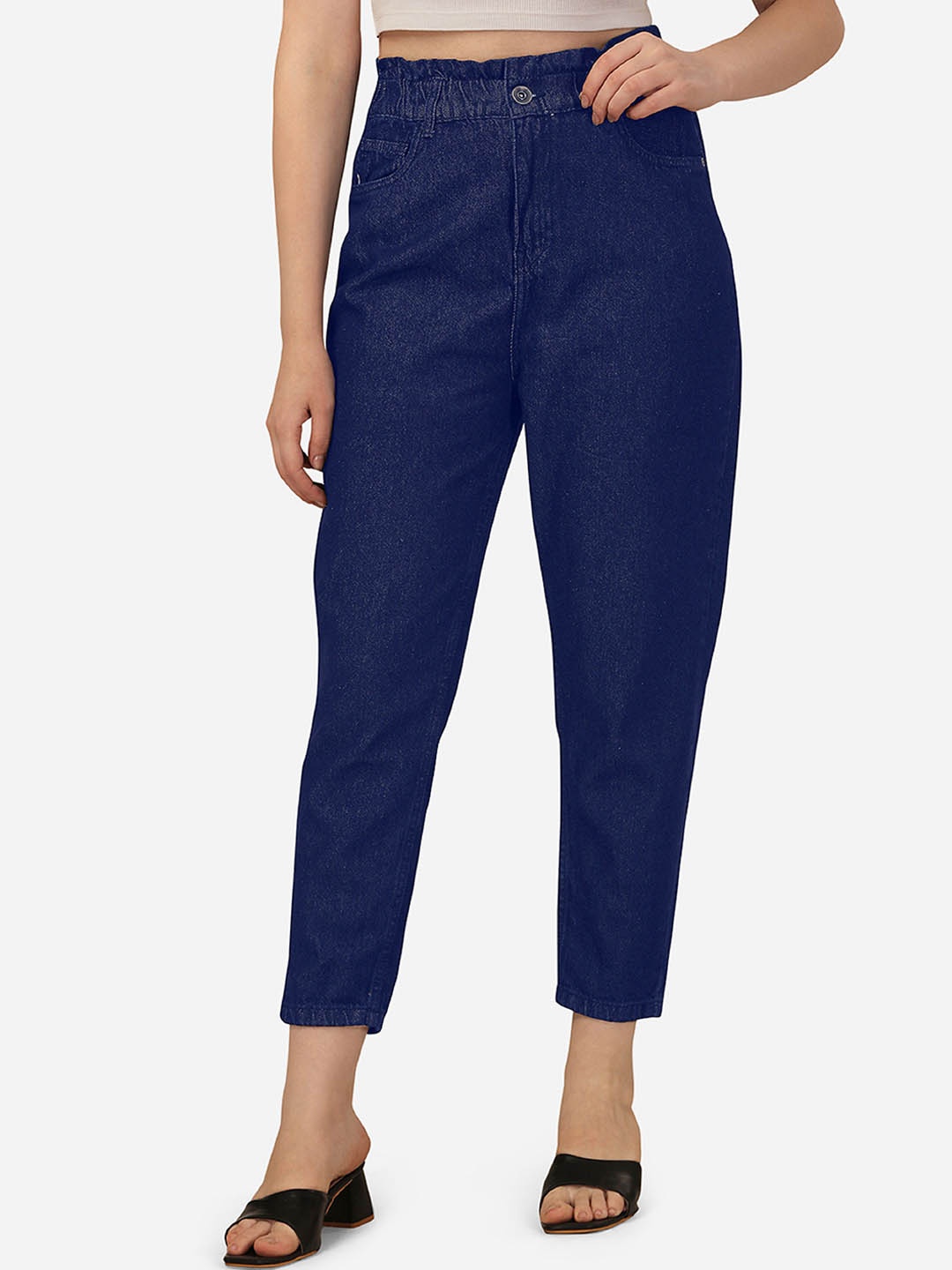 

BAESD Women Frisky High-Rise Stretchable Jeans, Navy blue