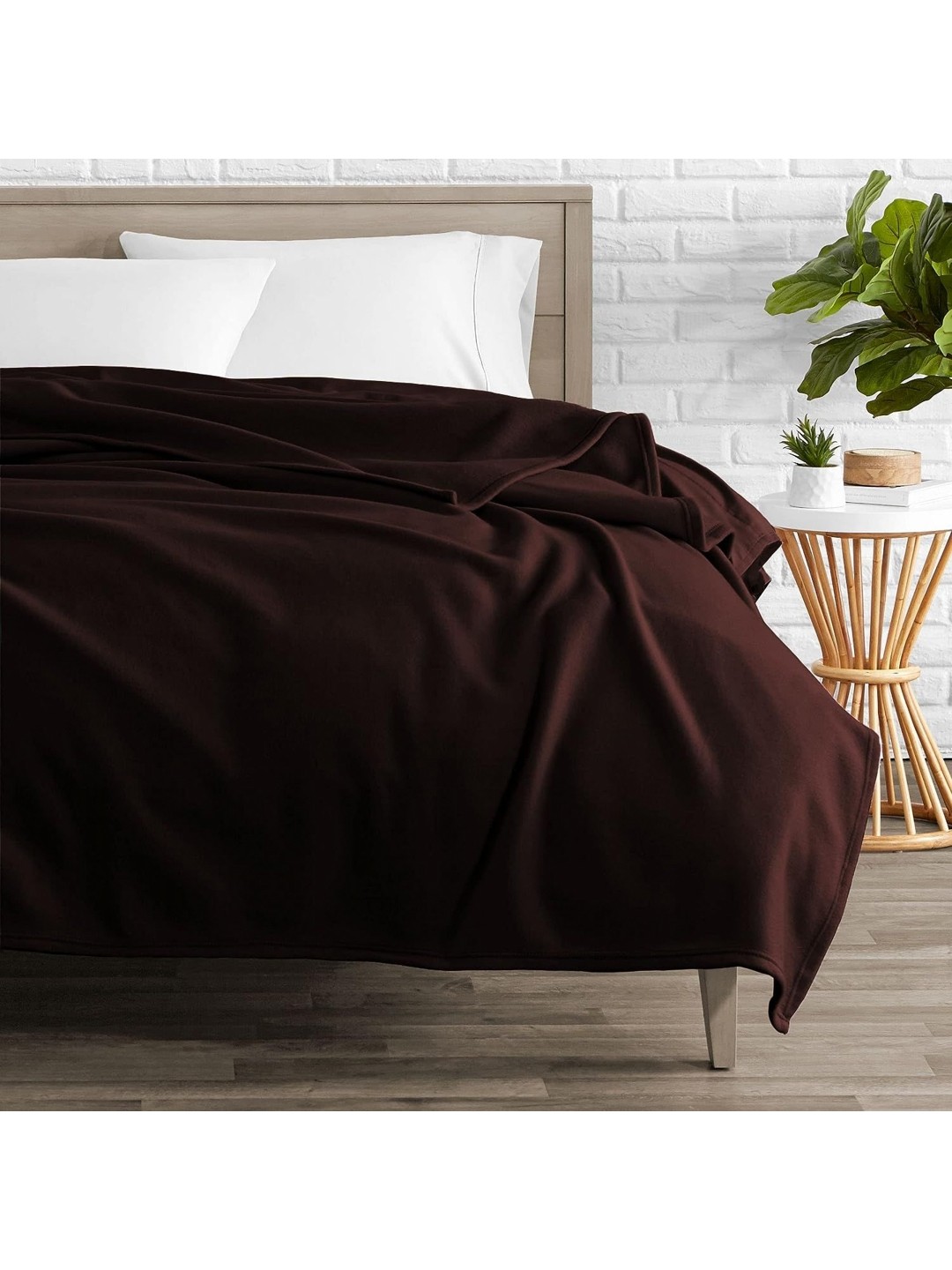 

THE little BIG STORE Coffee Brown Mild Winter 300 GSM Single Bed Blanket