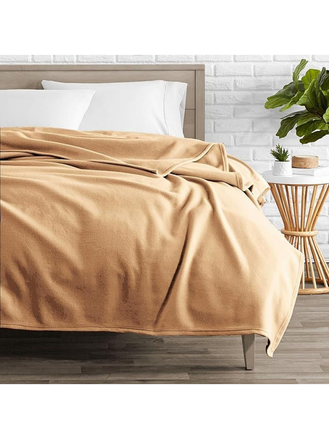 

THE little BIG STORE Beige Mild Winter 300 GSM Single Bed Blanket
