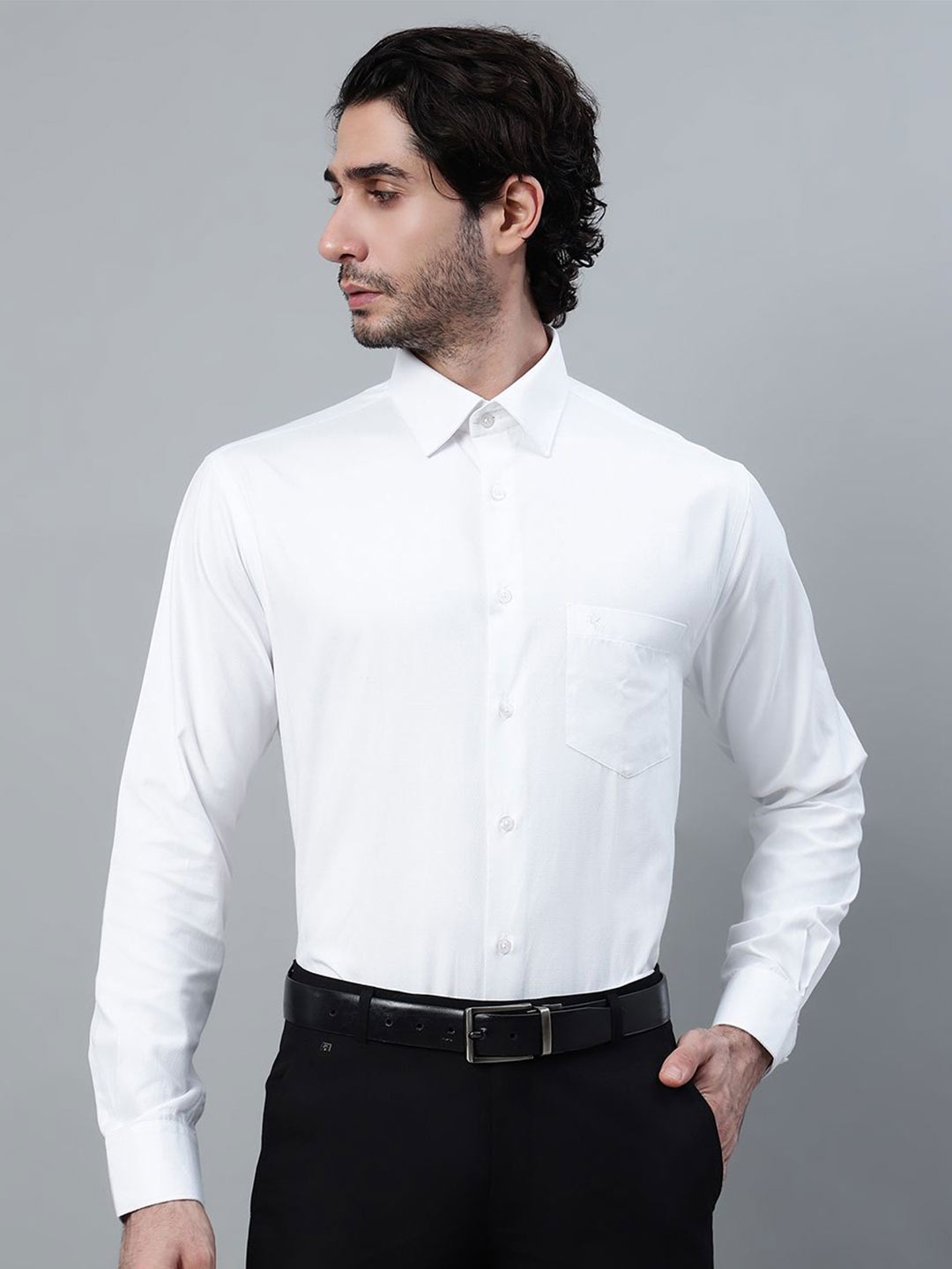 

Cantabil Men Opaque Formal Shirt, White