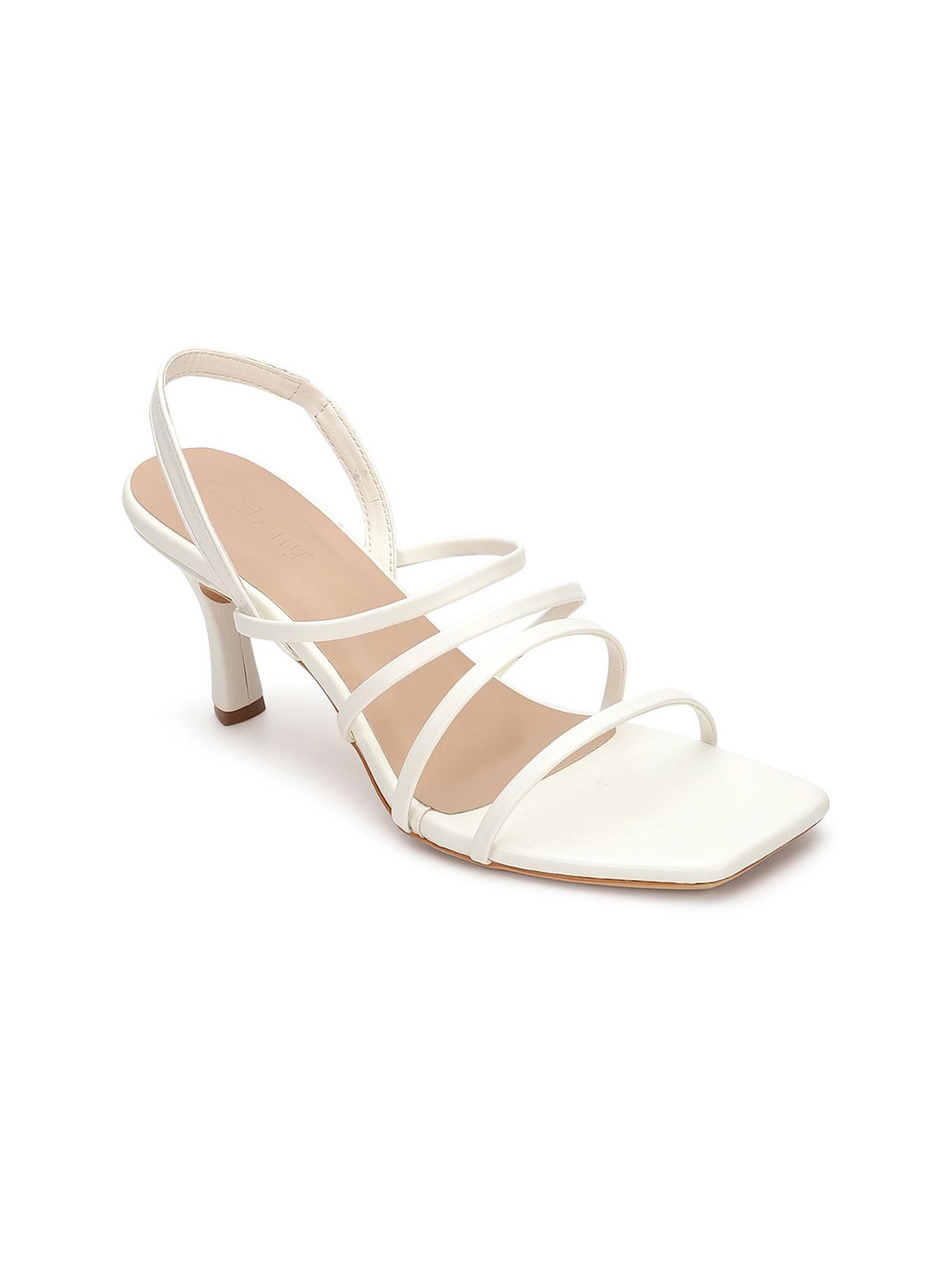 

DressBerry Women Kitten Sandals, White