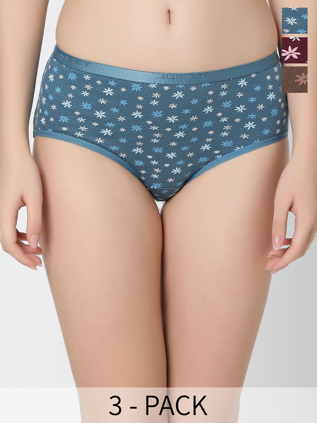 

Juliet Women 3Pcs Mid-Rise Hipster Briefs 6903-S, Assorted