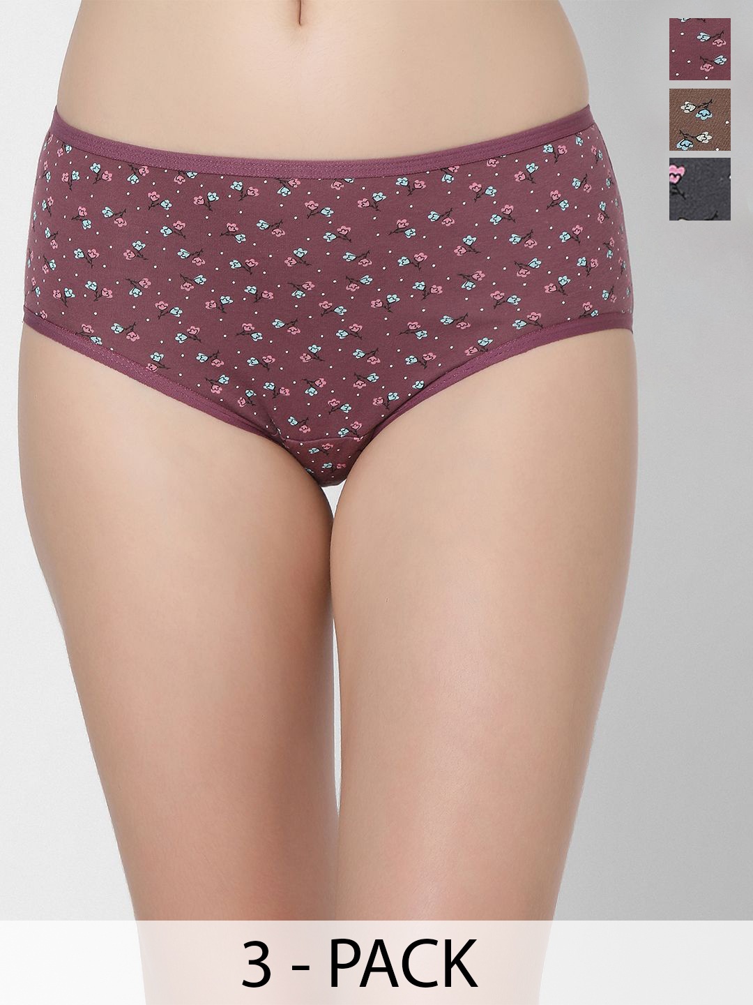 

Juliet Women 3 Pcs Cotton Hipster Briefs 6902-4XL, Assorted