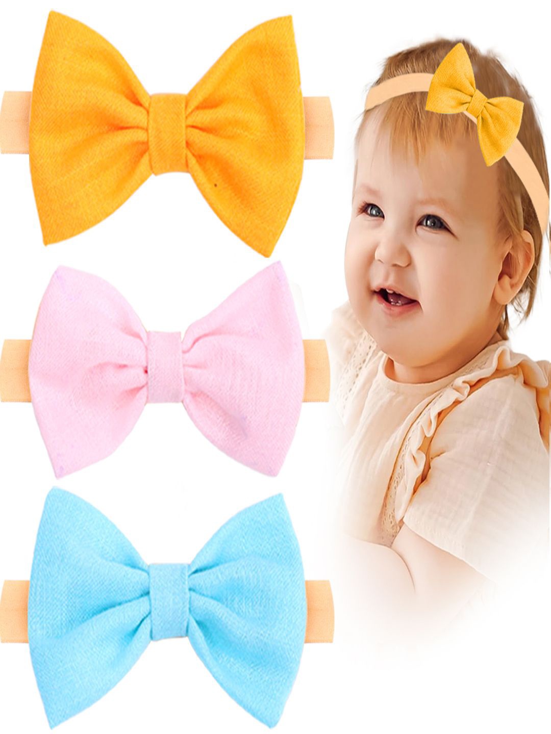

Softwrap Girls Multicoloured Set of 3 Hairband, Blue