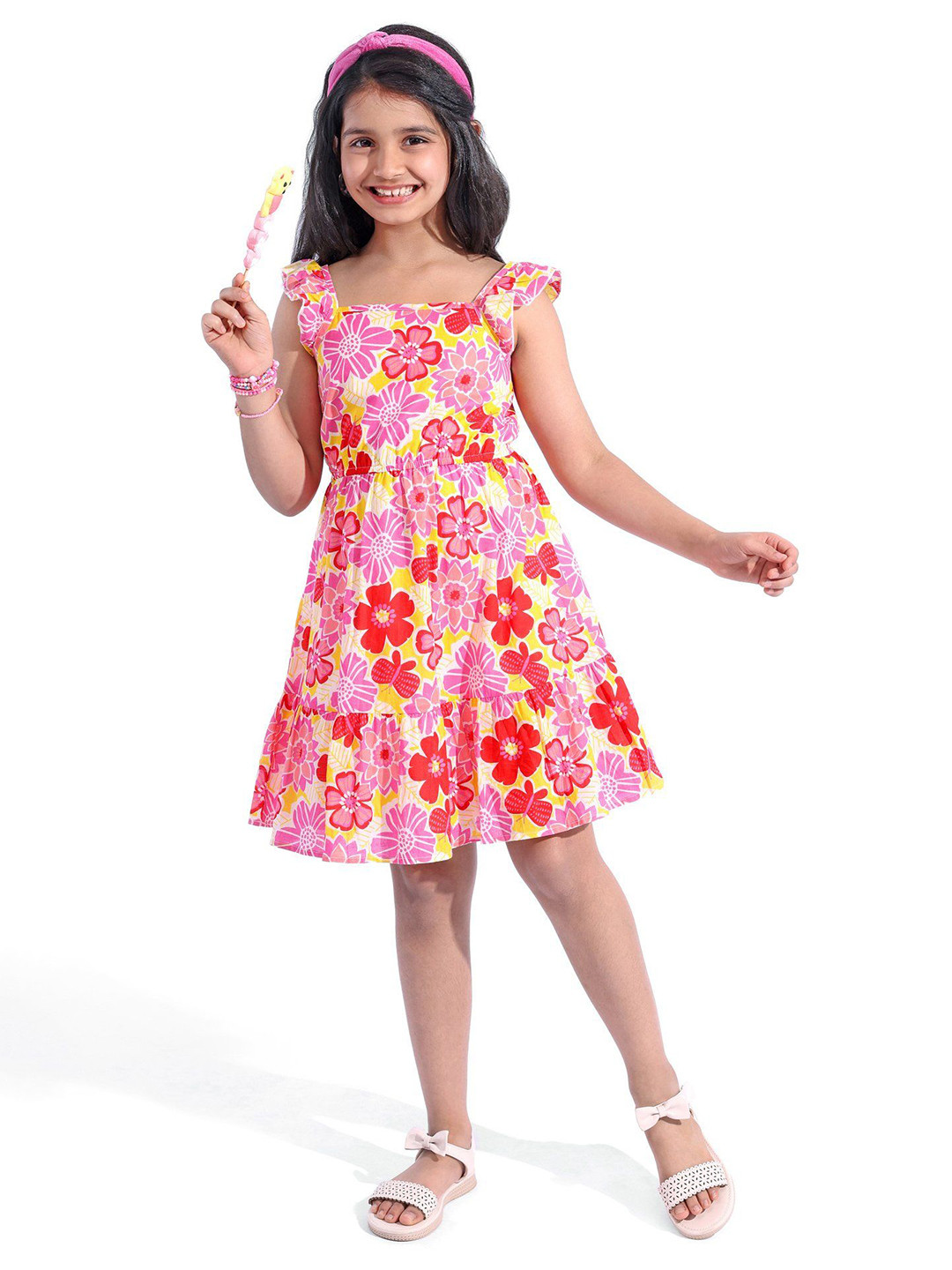 

Hola Bonita Girls Floral Print Fit & Flare Dress, Multi
