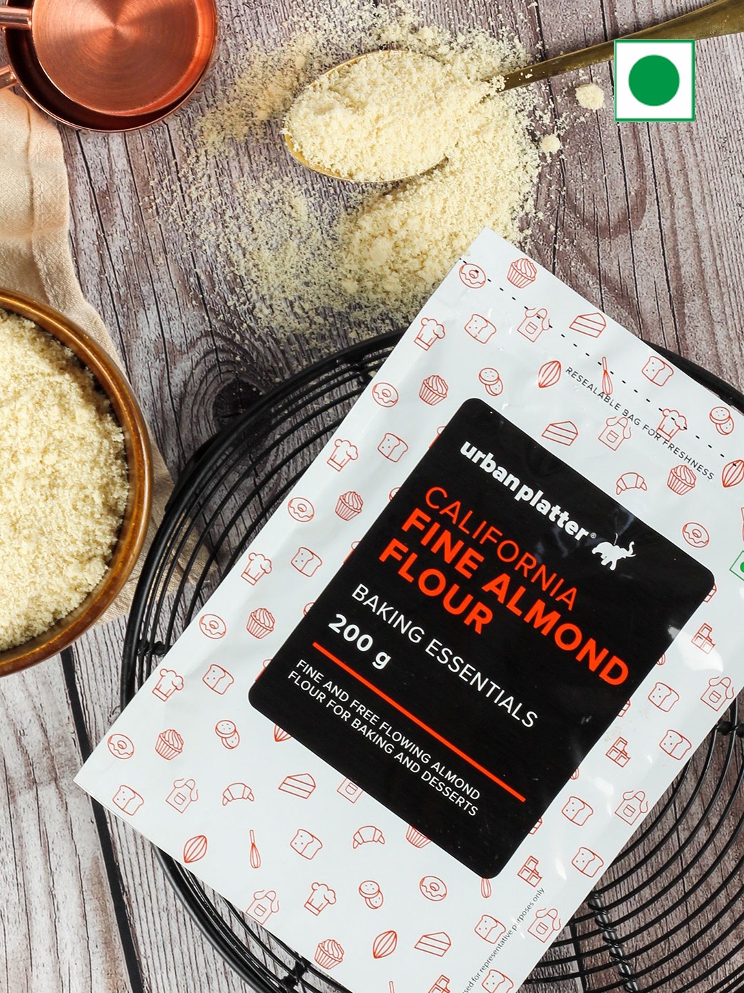 

URBAN PLATTER California Fine Almond Flour 200 gm, Cream