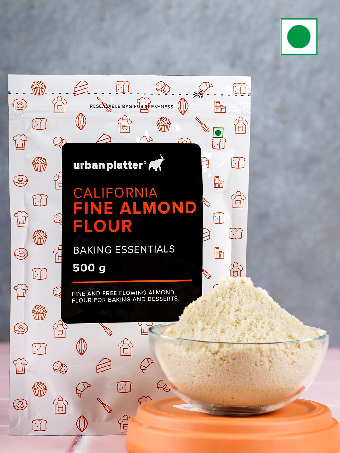 

URBAN PLATTER Fine California Almond Flour-500g, Cream