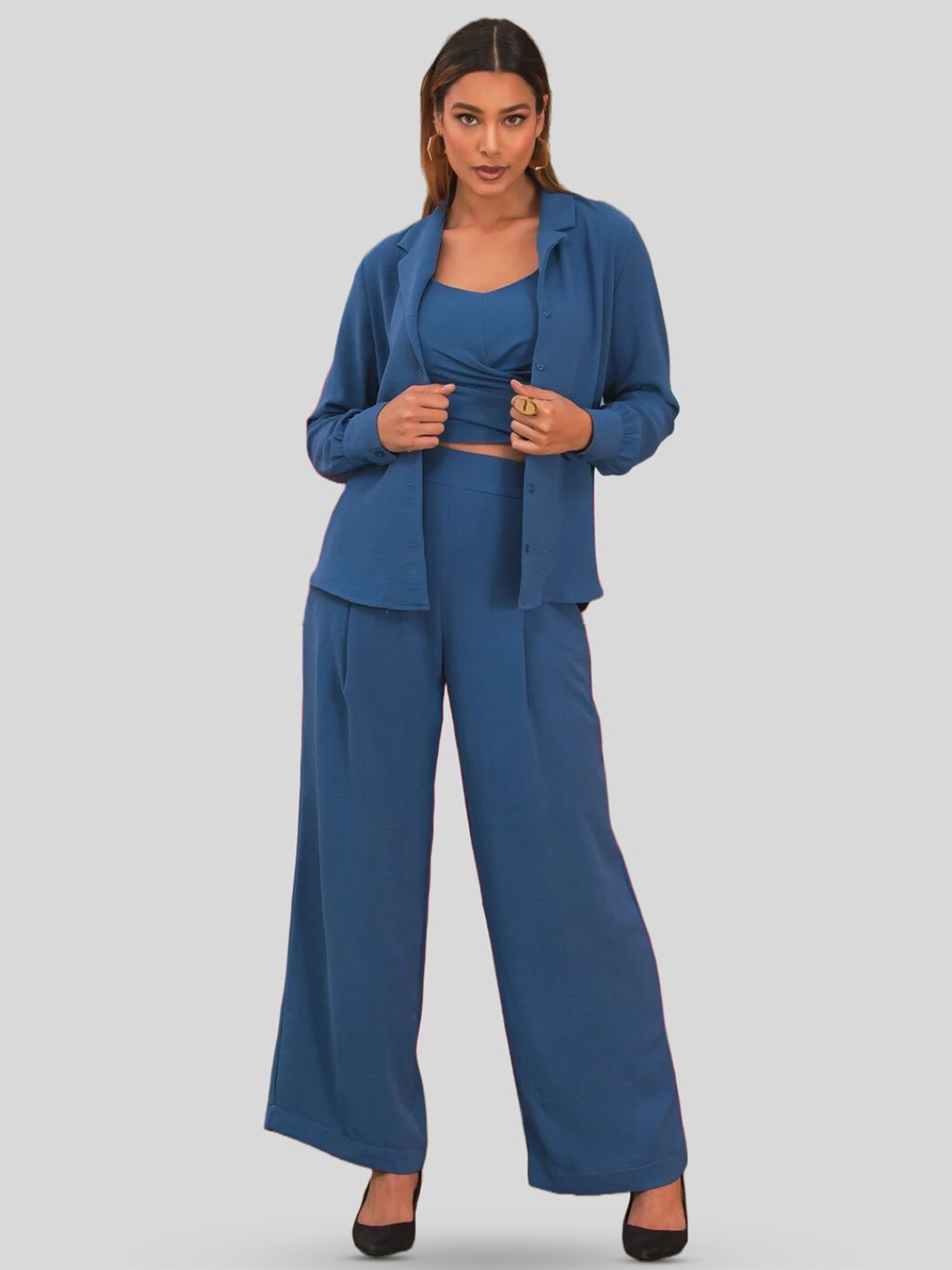 

FNOCKS 3 Piece Co-ord Set, Blue