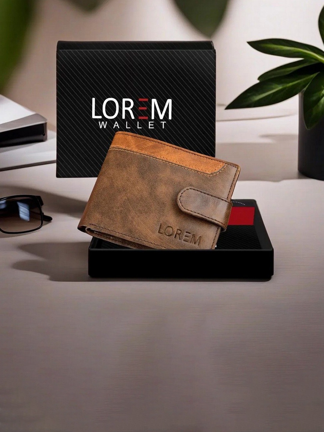 

LOREM Men Textured Two Fold Wallet with SIM Card Holder Wallets, Brown