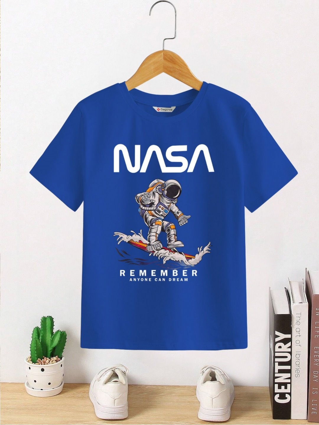 

BAESD Boys Graphic Printed Round Neck T-shirt, Blue