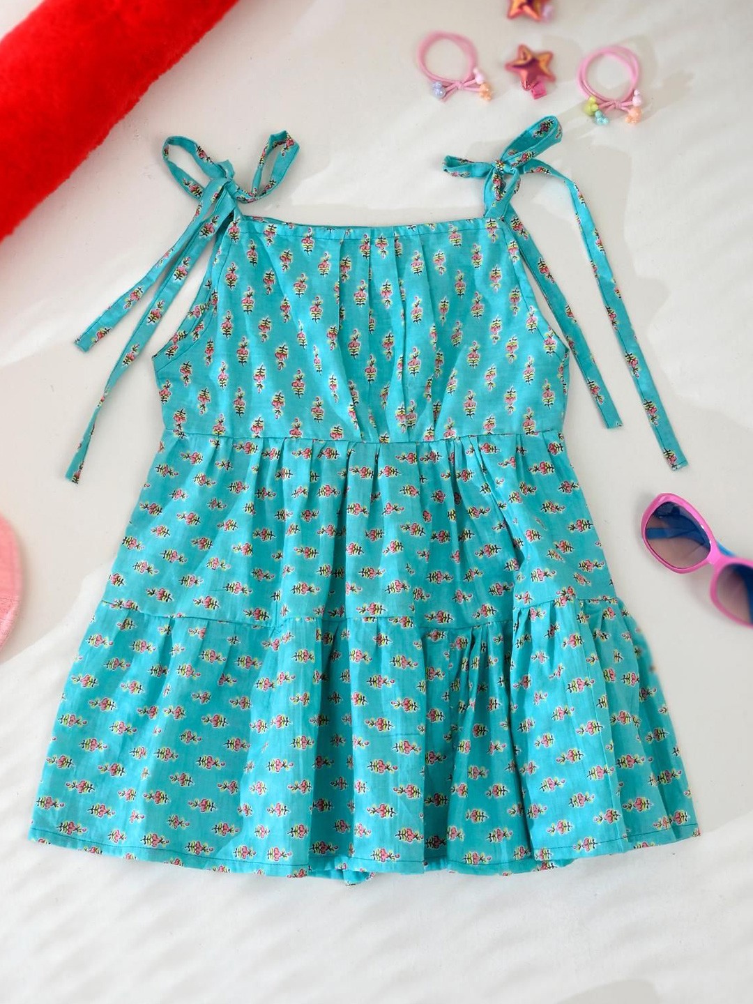 

Rangpur Floral Print Fit & Flare Dress, Blue