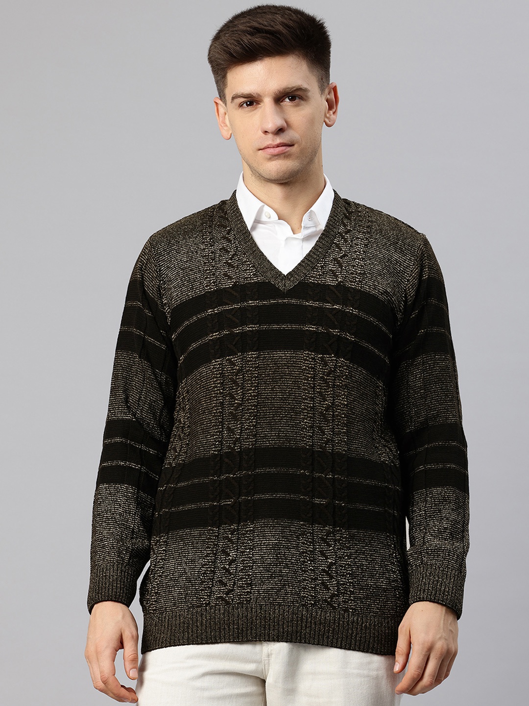 

Pierre Carlo Men's Sweater, Coffee brown