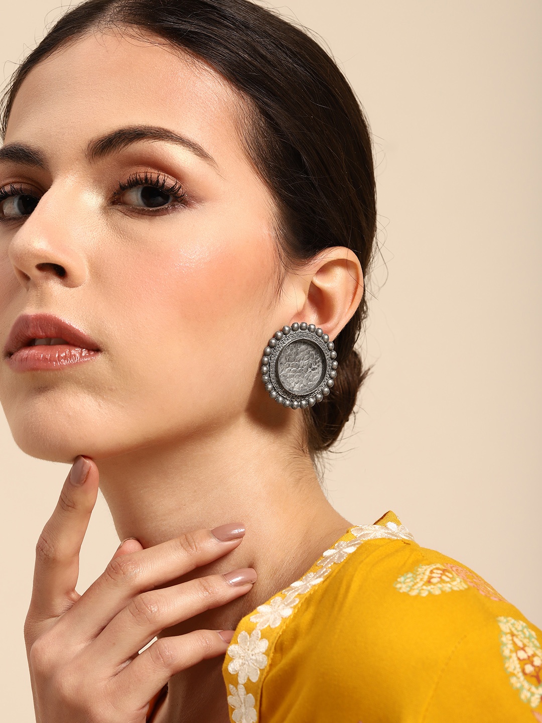 

Anouk Silver-Plated Circular Studs