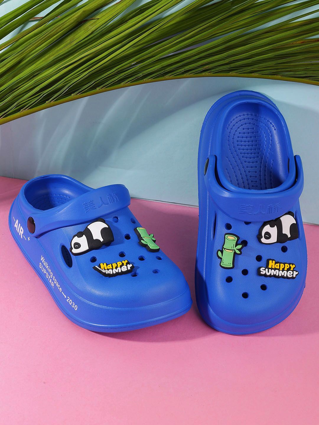 

PASSION PETALS Boys Printed Slip-On Sneakers, Blue