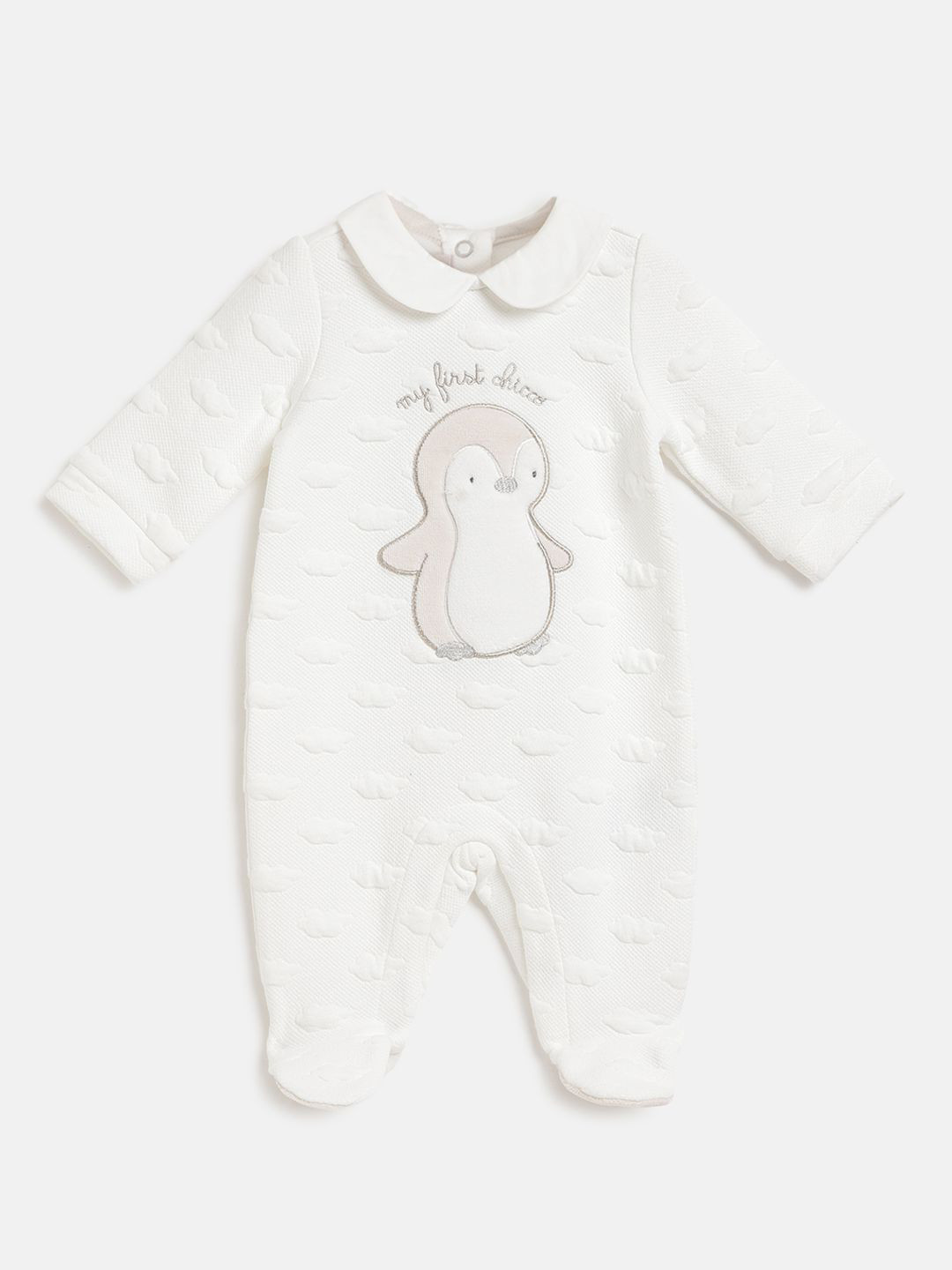 

Chicco Unisex Kids Embroidered cotton Sleepsuit, White
