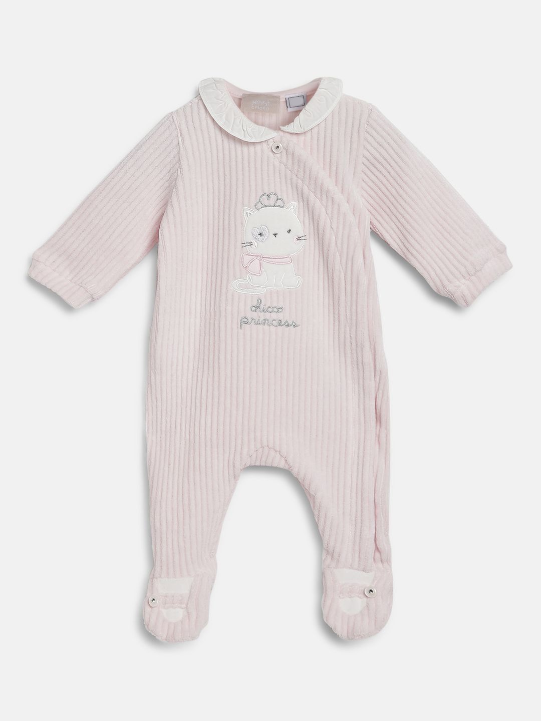 

Chicco Embroidered Girls Sleepsuit, Pink