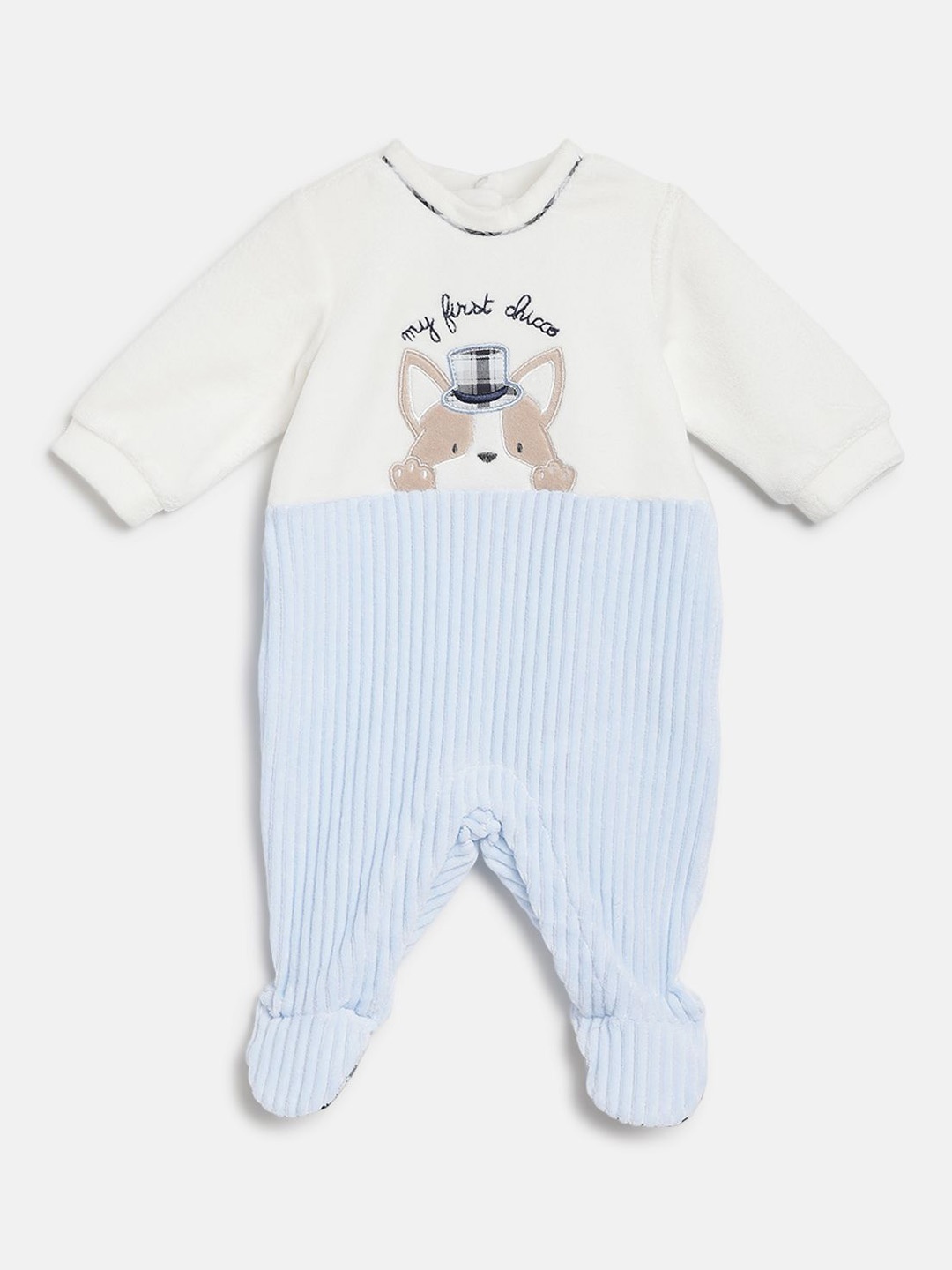 

Chicco Boys Embroidered Sleepsuit, White