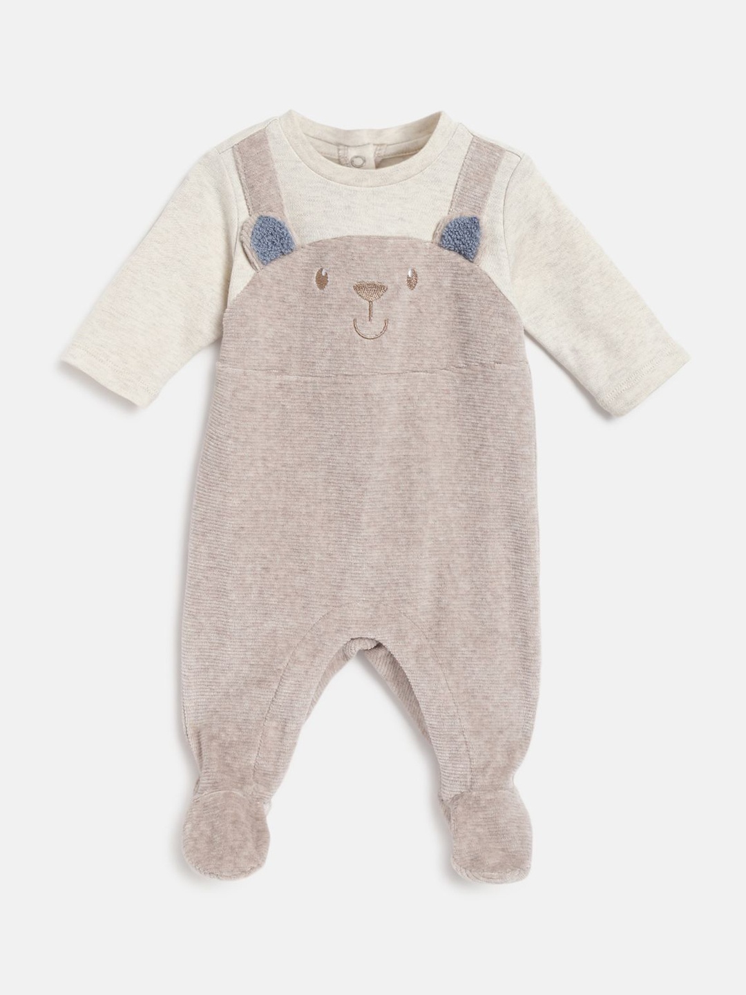 

Chicco Boys Embroidered Sleepsuit, Beige