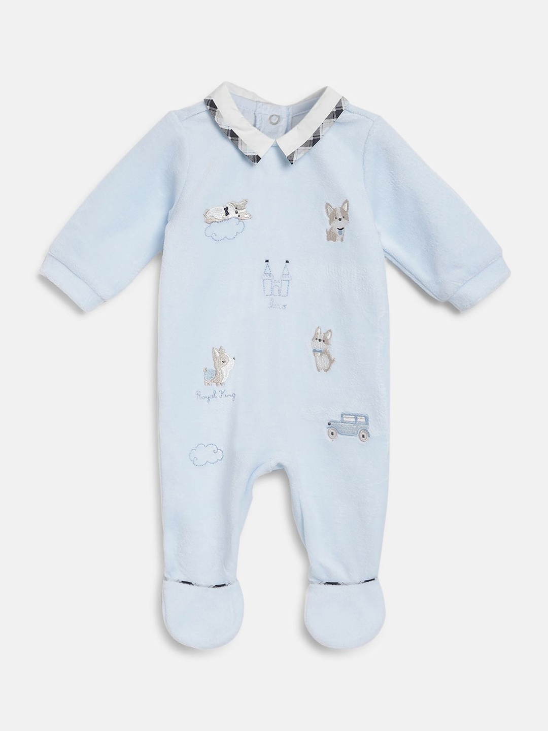 

Chicco Boys Embroidered Sleepsuit, Blue
