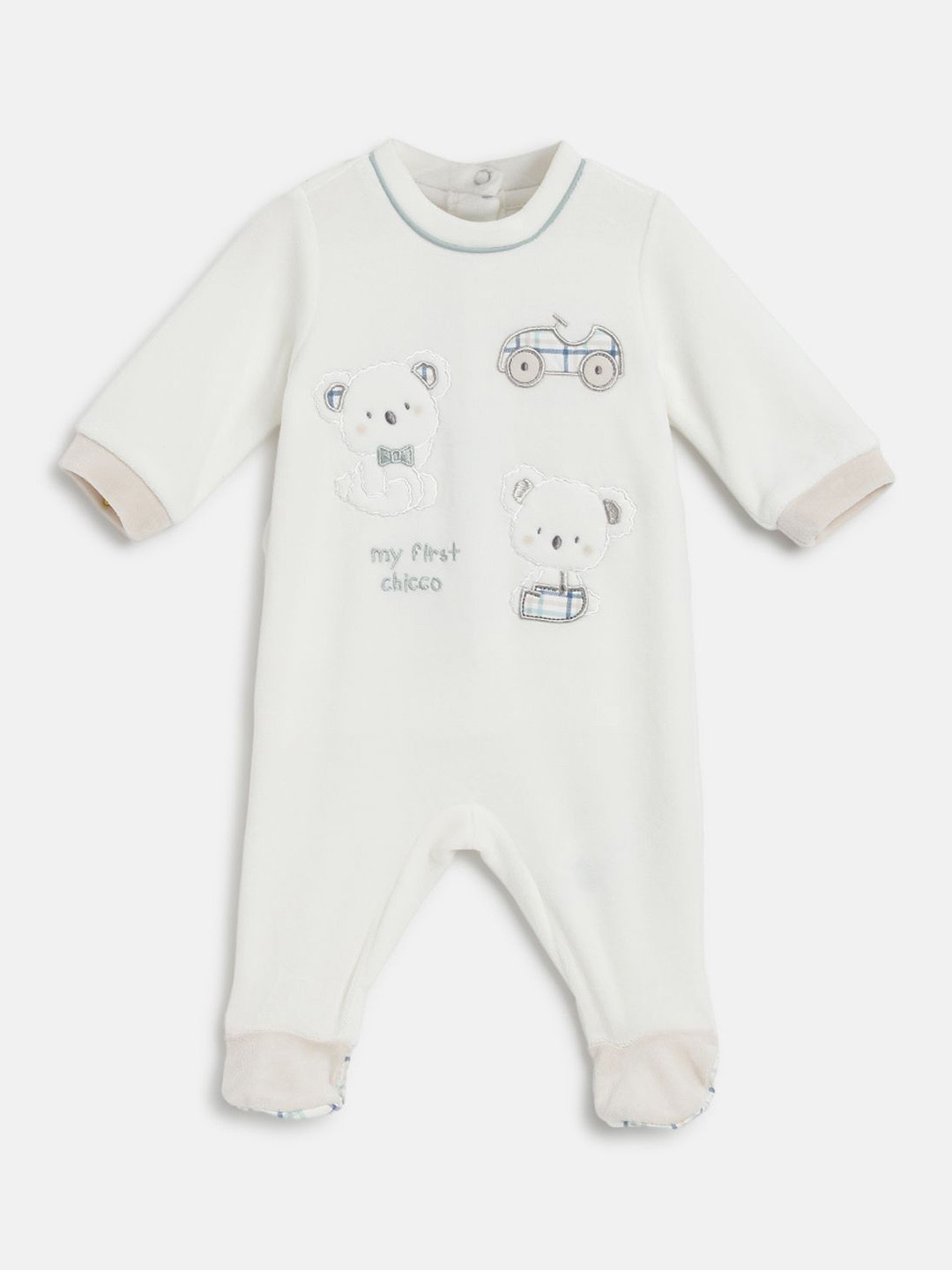 

Chicco Boys Embroidered Sleepsuit, White