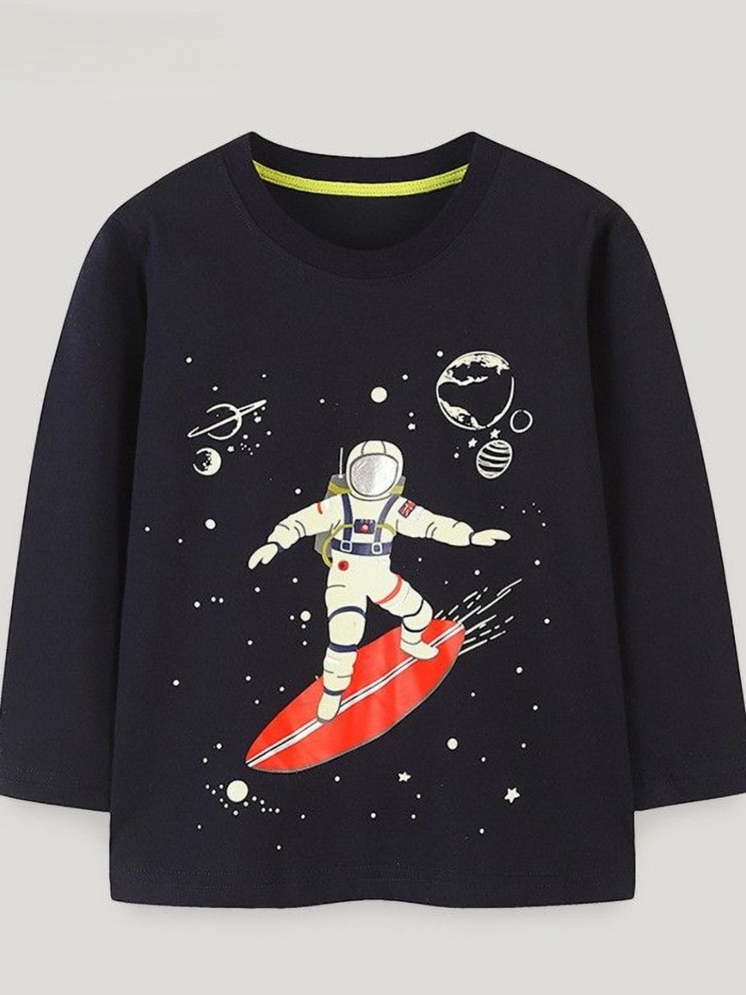 

StyleCast Kids-Unisex Graphic Printed Round Neck T-shirt, Black