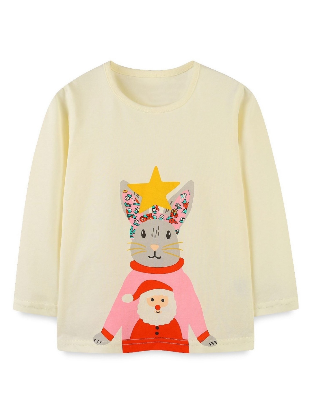 

StyleCast Girls Graphic Printed Round Neck T-shirt, Off white