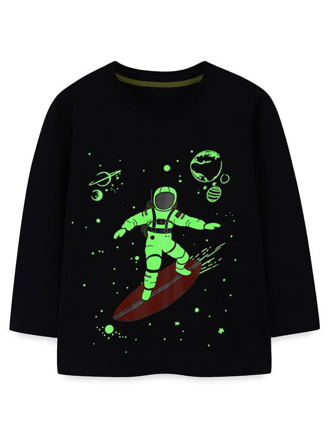 

StyleCast Kids-Unisex Graphic Printed Round Neck T-shirt, Black