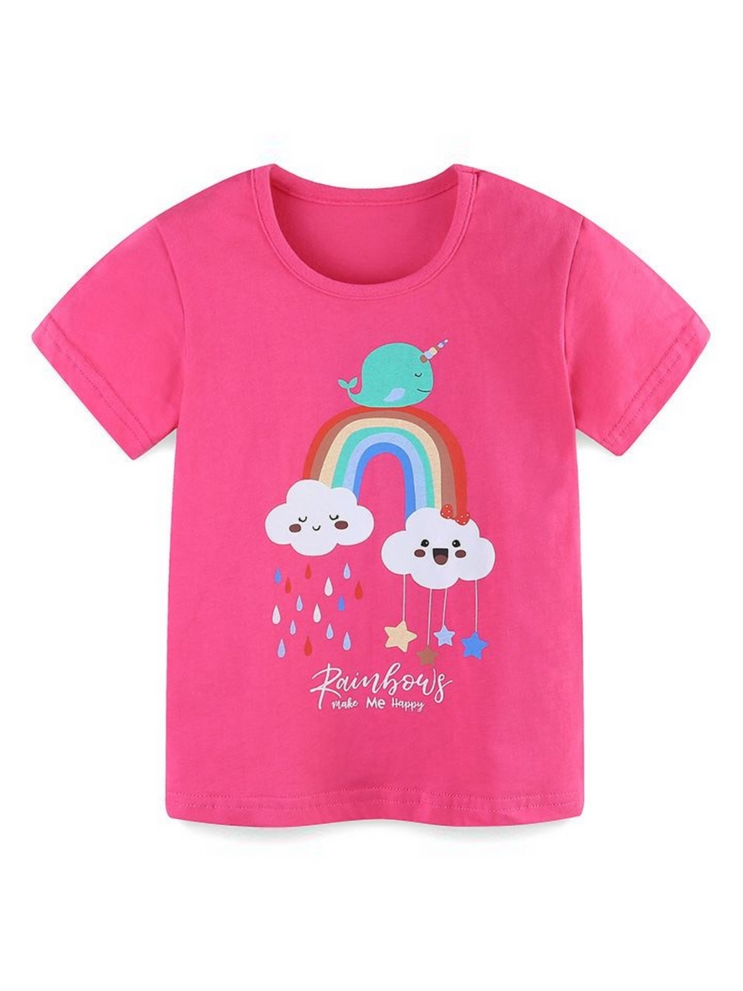 

StyleCast Girls Graphic Printed Round Neck T-shirt, Pink