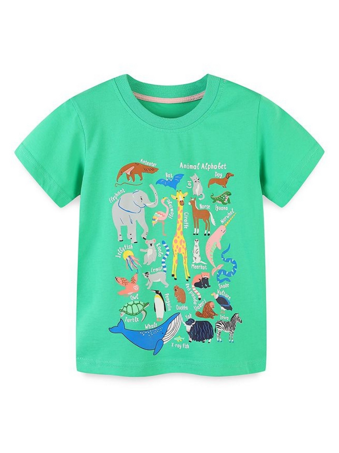 

StyleCast Kids-Unisex Conversational Printed Round Neck T-shirt, Green