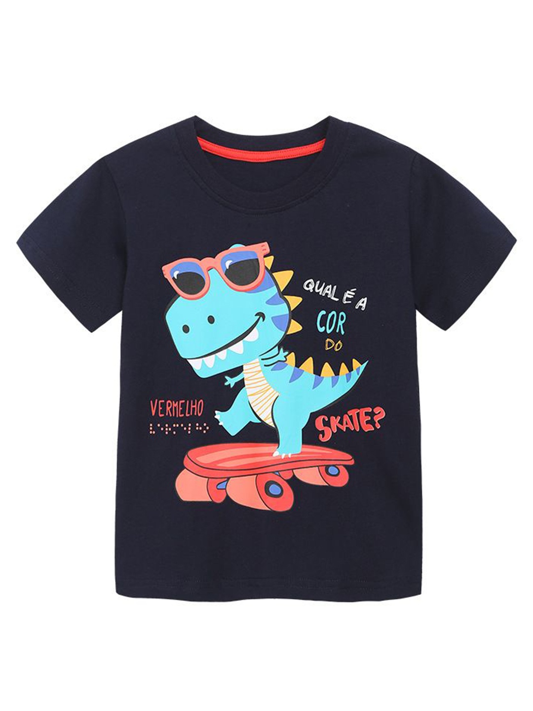 

StyleCast Boys Graphic Printed Round Neck T-shirt, Black