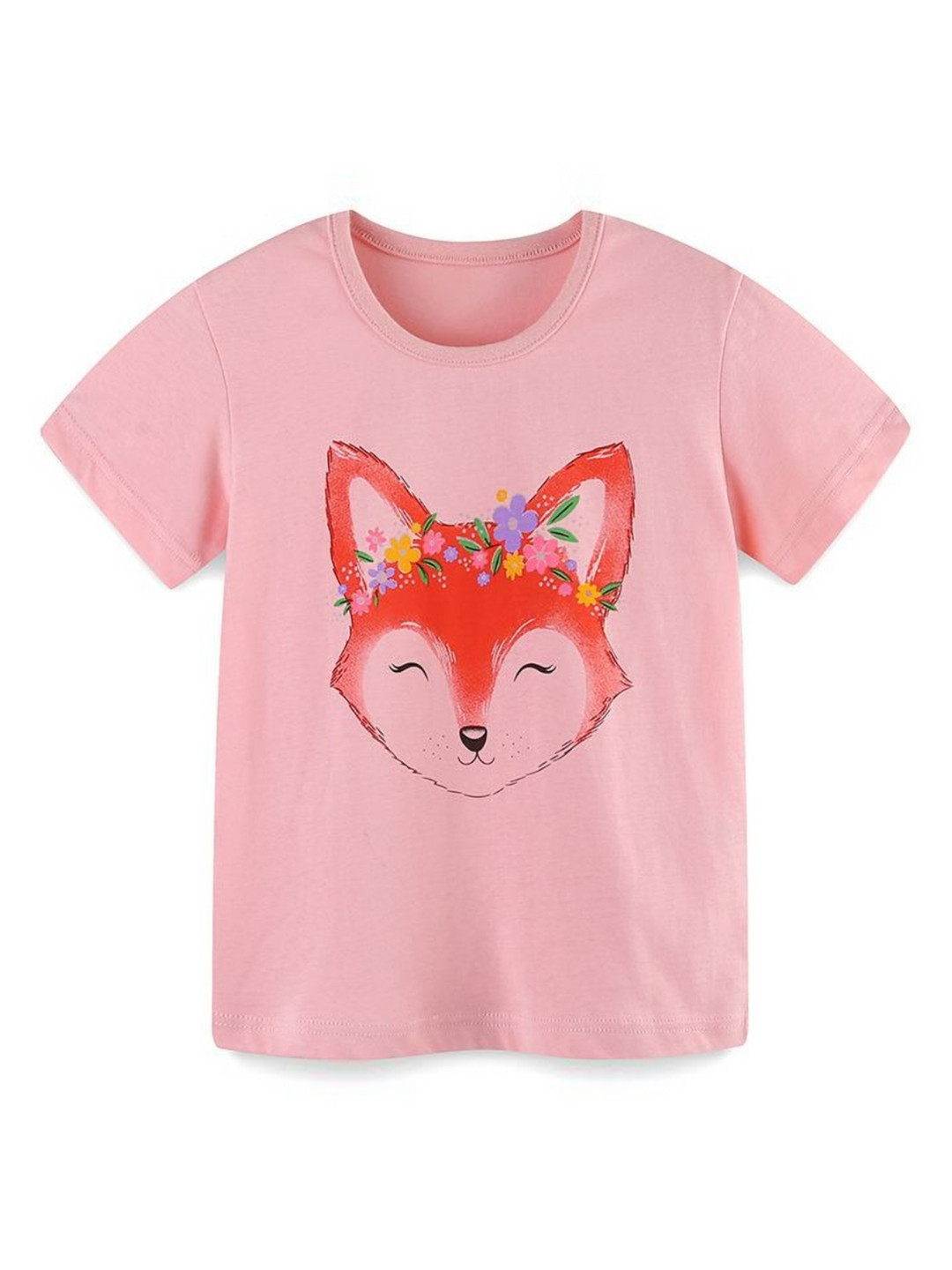 

StyleCast Girls Animal Graphic Printed Round Neck T-shirt, Pink