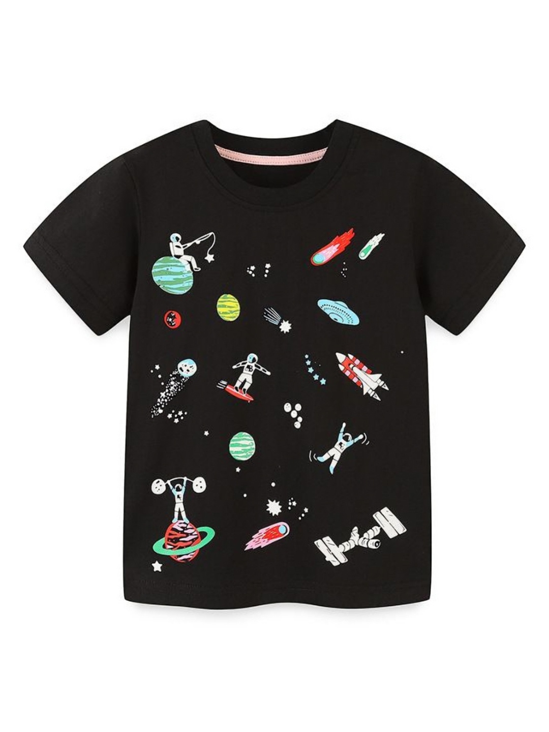 

StyleCast Boys Conversational Printed Round Neck T-shirt, Black