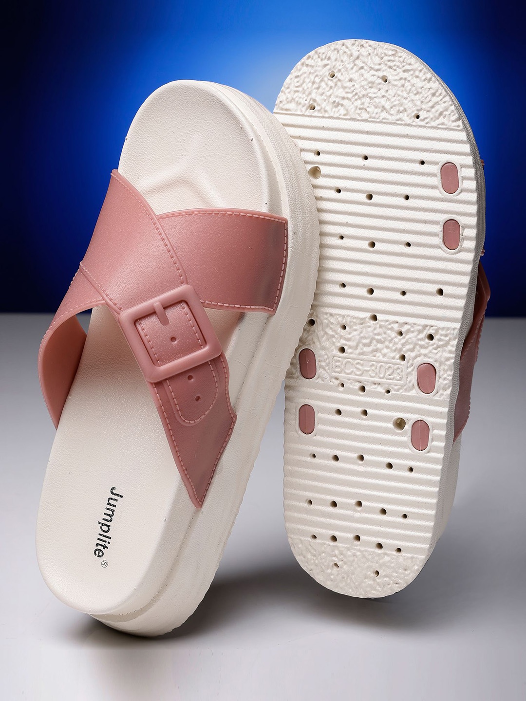 

JUMPLITE PVC Casual Sandals, White
