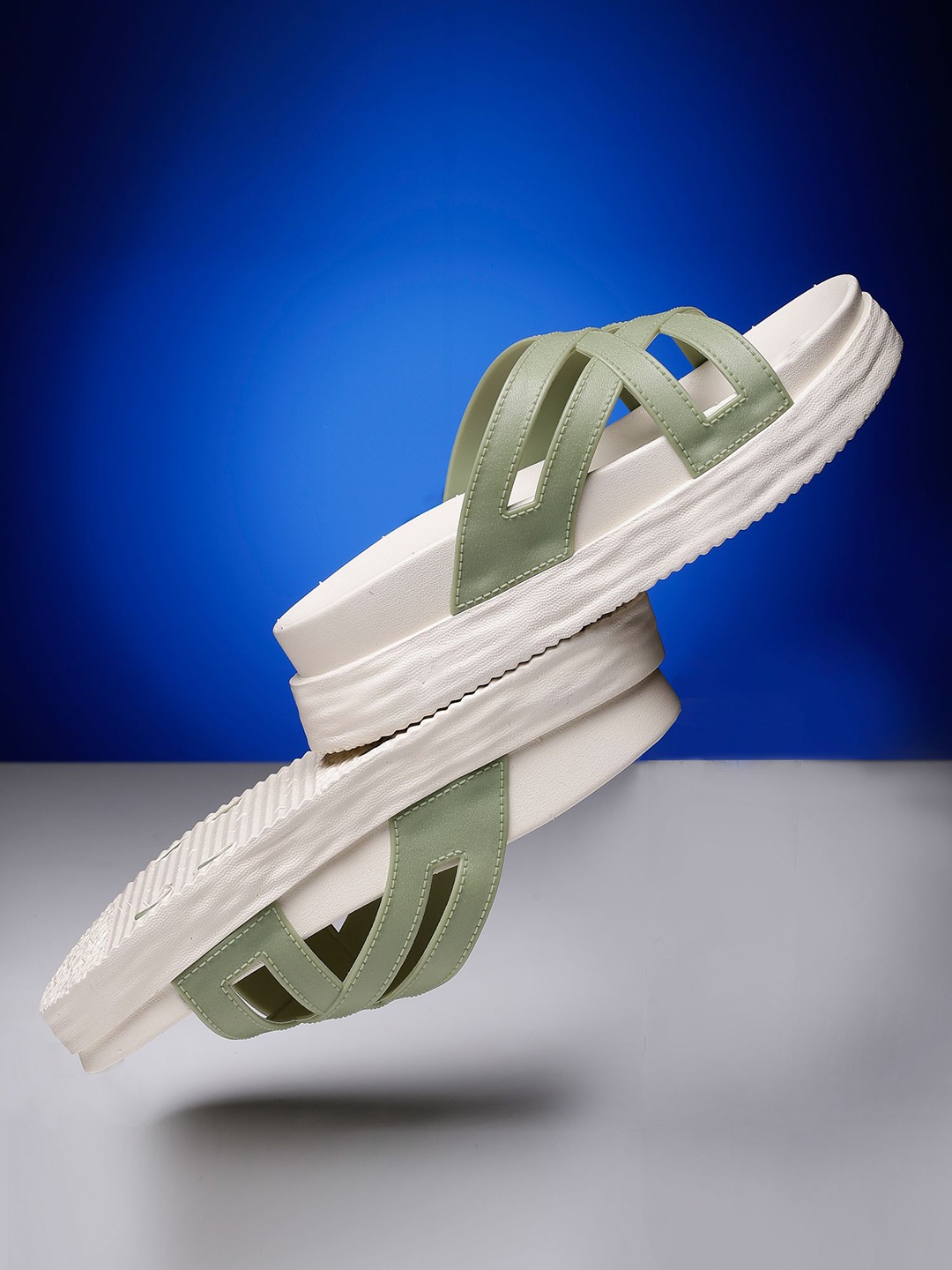 

JUMPLITE Women Comfort Heels Sandals, Green