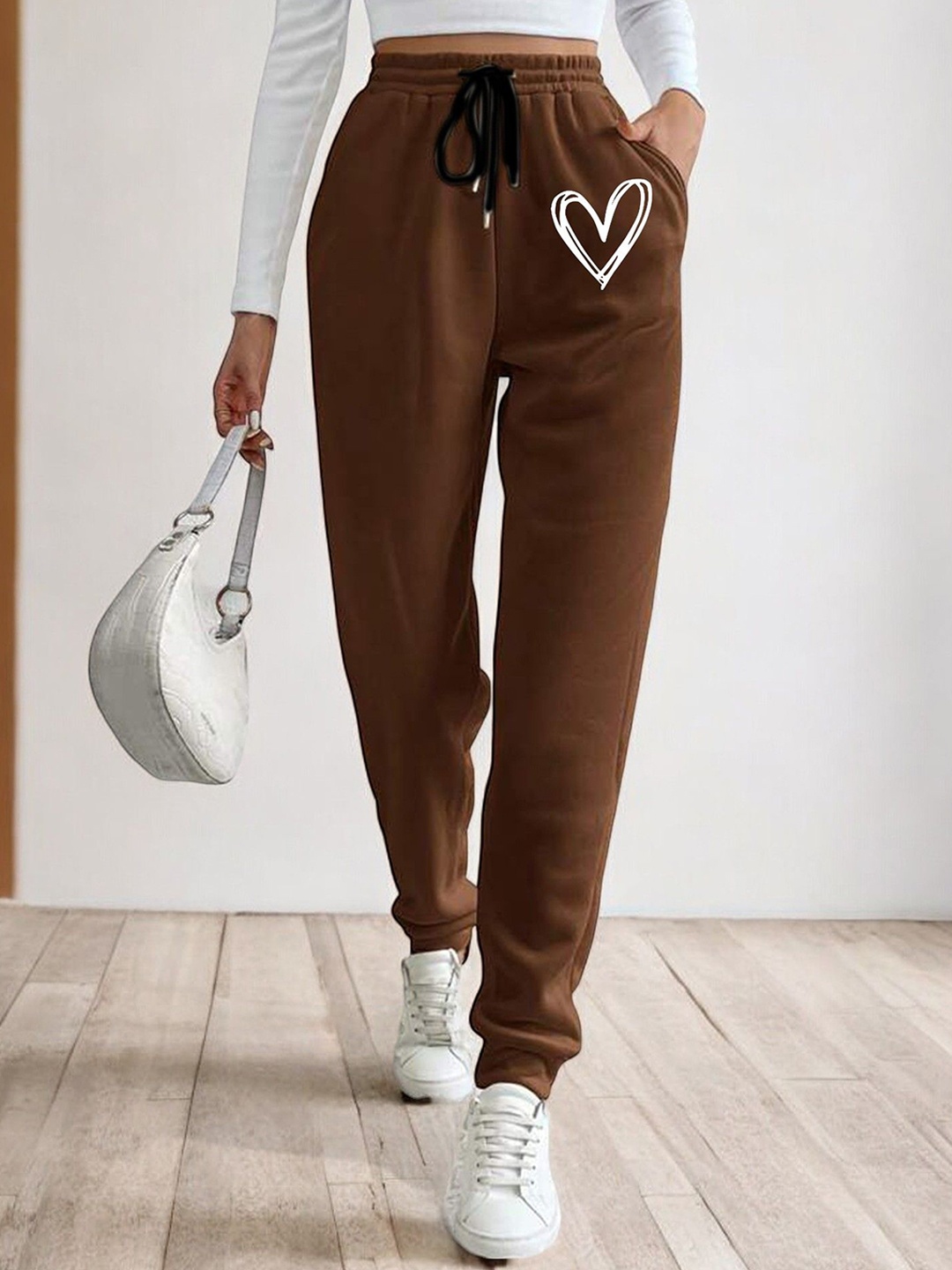 

TABADTOD Women Relaxed Loose Fit Joggers Trousers, Brown