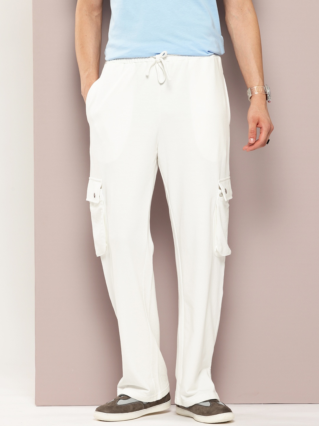 

Kook N Keech Men Relaxed Fit Track Pants, White