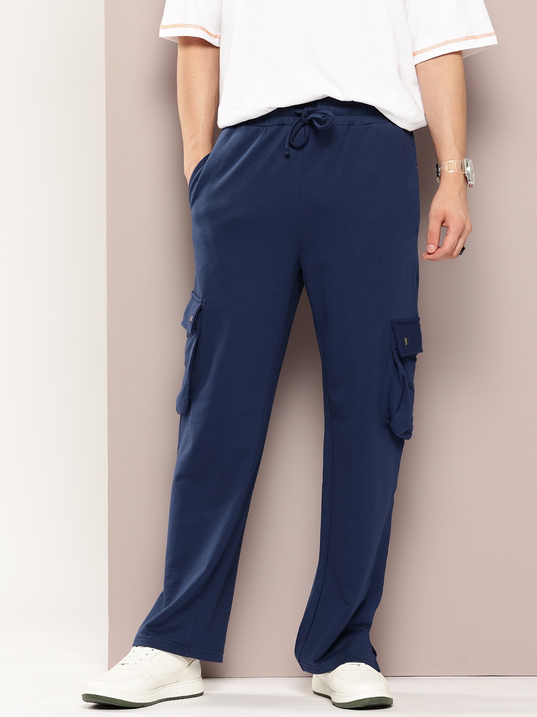 

Kook N Keech Men Relaxed Fit Track Pants, Navy blue