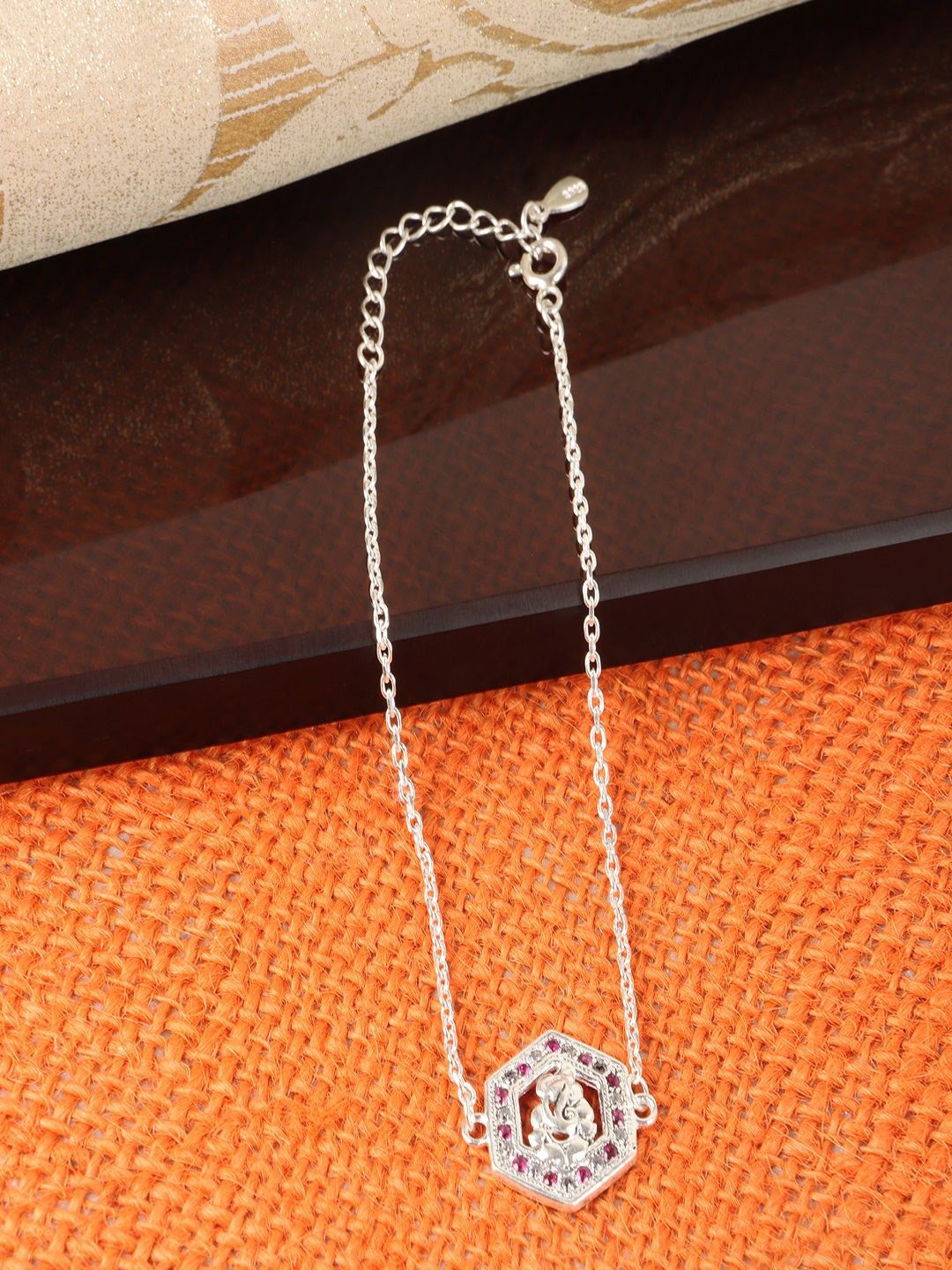 

Silver Chest 925 Sterling Silver Nazariya Ganesh Bracelets Rakhi