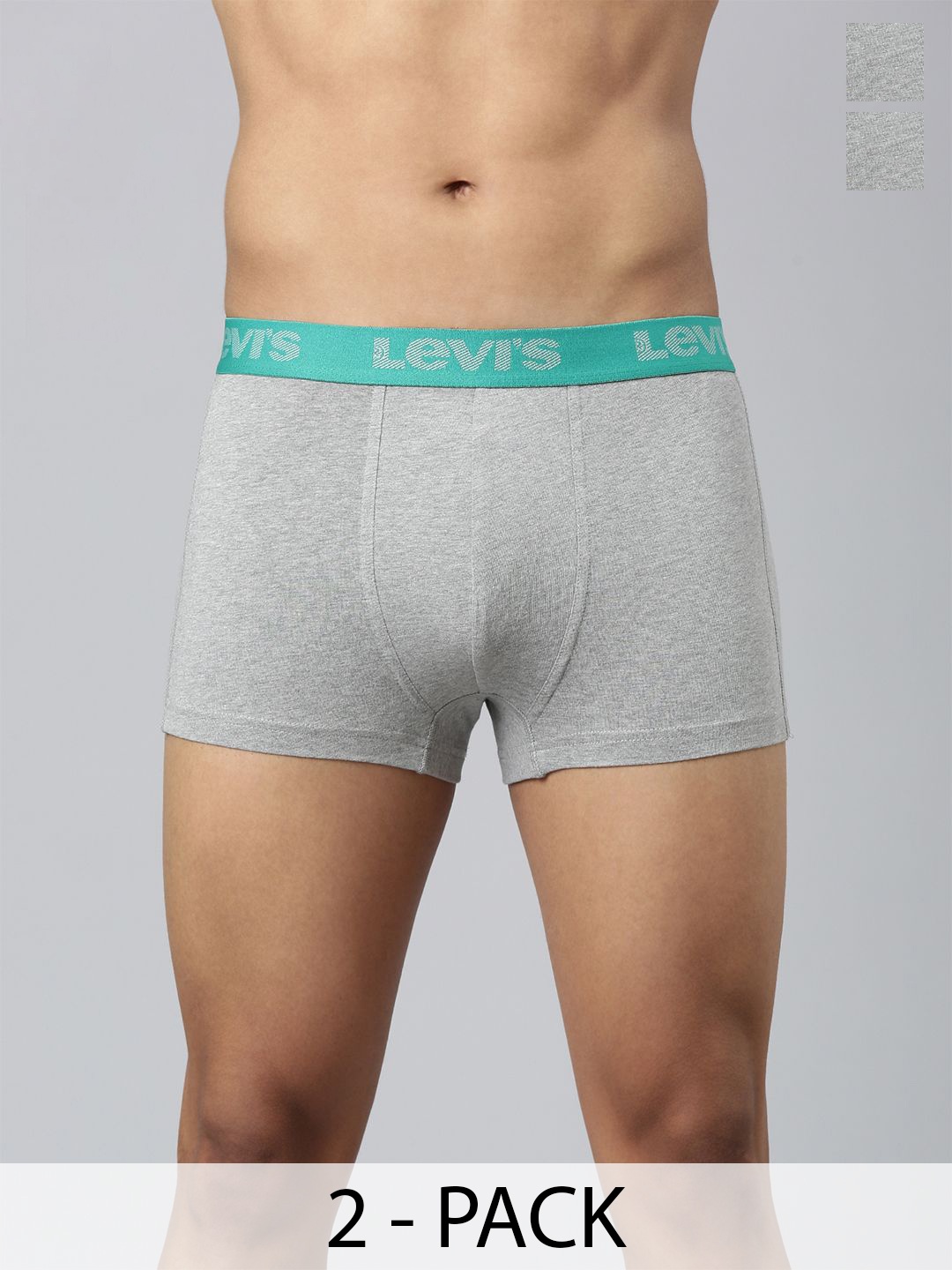 

Levi's 067 Pack of 2 Active Trunk for Men, Comfort & Smartskin Technology, Grey