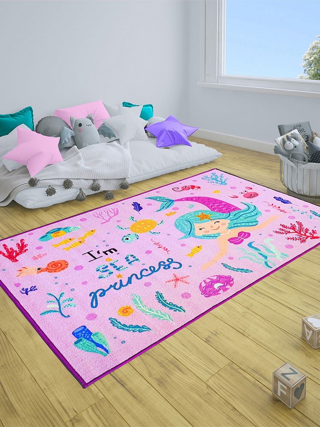 

Matz and More Pink Cartoon Characters Anti-Skid Carpet