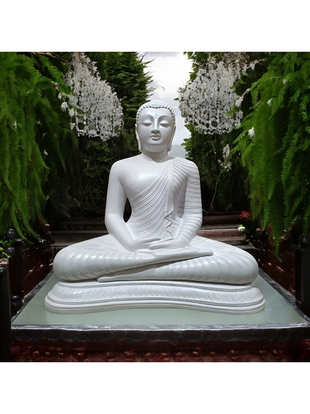 

SANKALAN CREATIONS White Religious Idol Showpiece