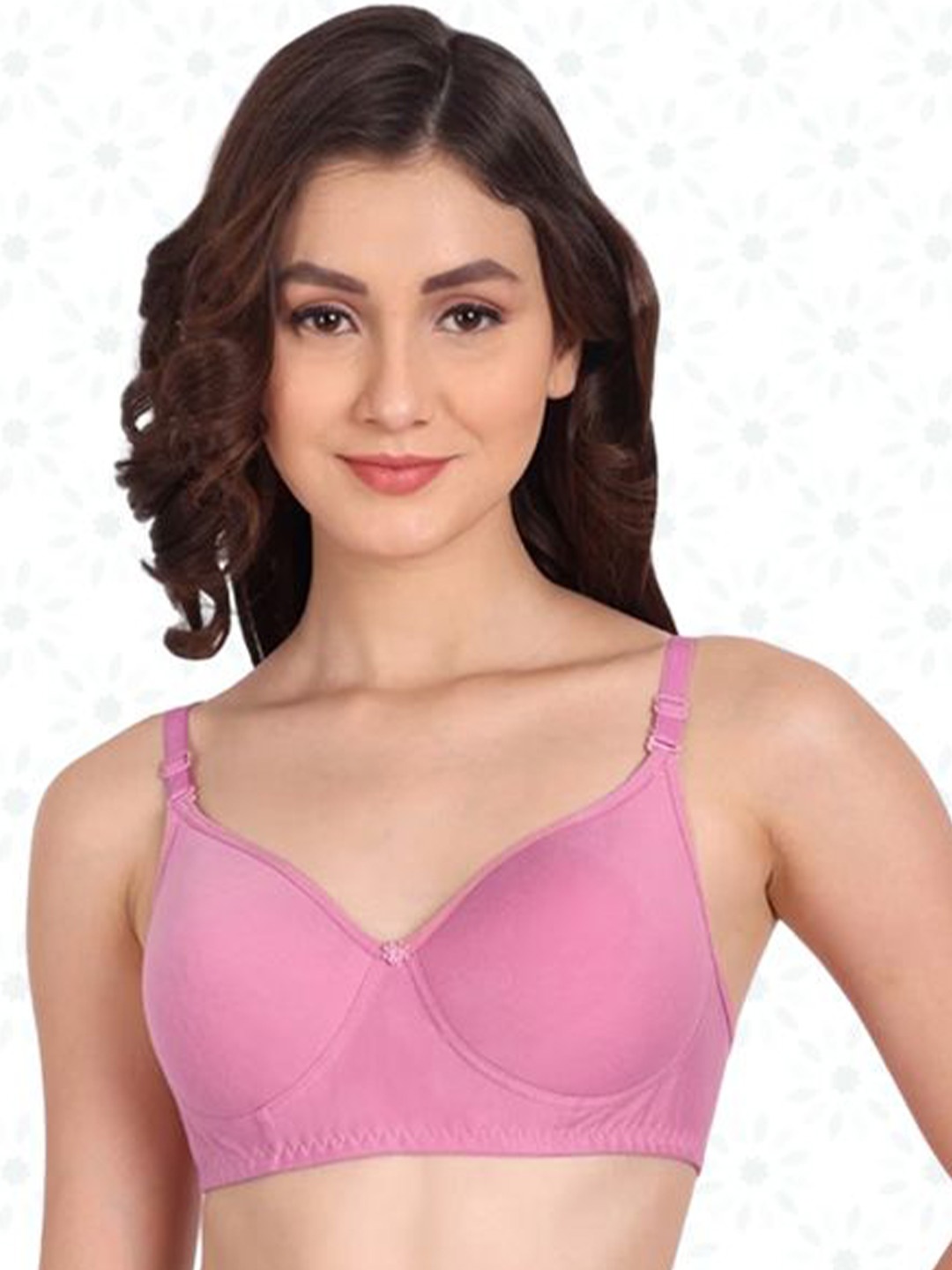 

Designer Bugs Women Bra Medium Coverage Lightly Padded, Pink