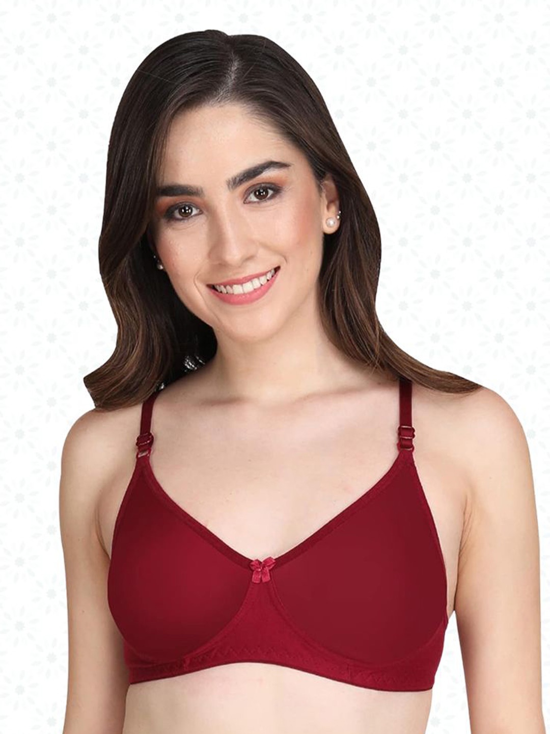 

Designer Bugs Women Bra Medium Coverage Lightly Padded, Maroon