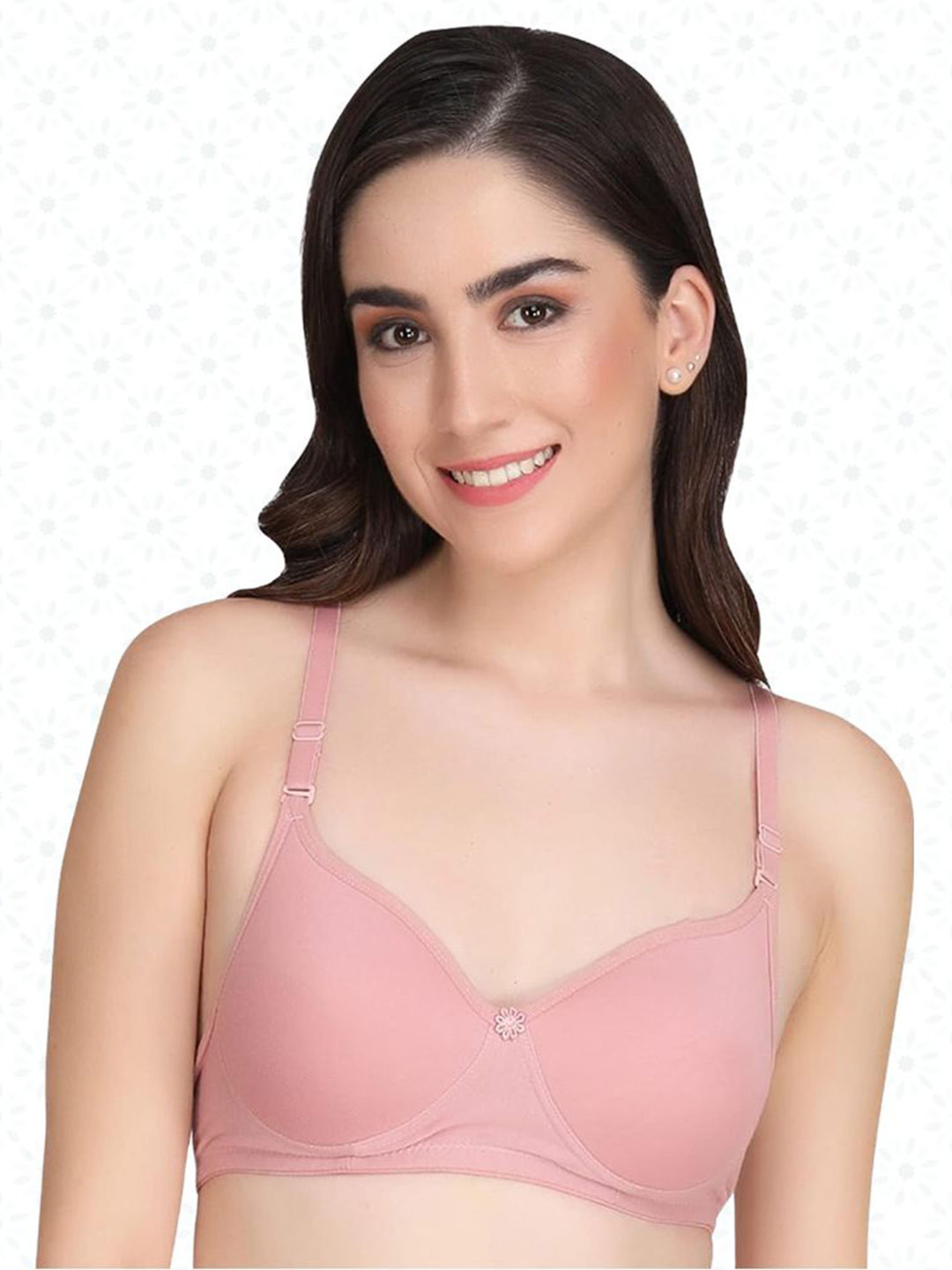 

Designer Bugs Women Bra Medium Coverage Lightly Padded, Rose gold
